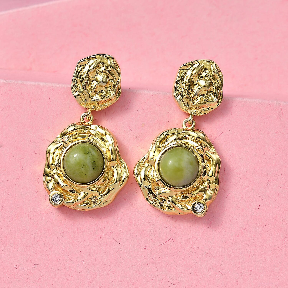 EverTrue White Zircon Earring in Yellow Gold Tone 4.45 Ct. 8297357 2
