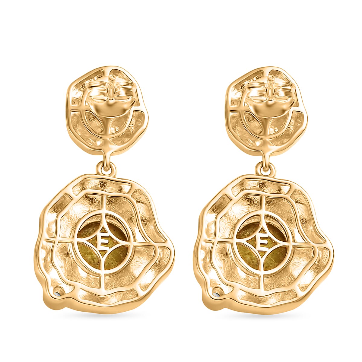 EverTrue White Zircon Earring in Yellow Gold Tone 4.45 Ct. 8297357 5