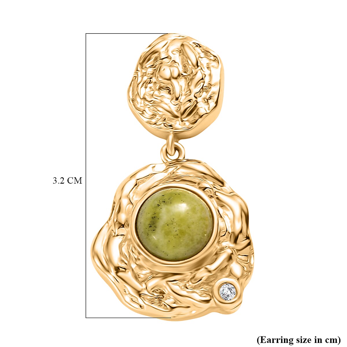 EverTrue White Zircon Earring in Yellow Gold Tone 4.45 Ct. 8297357 6