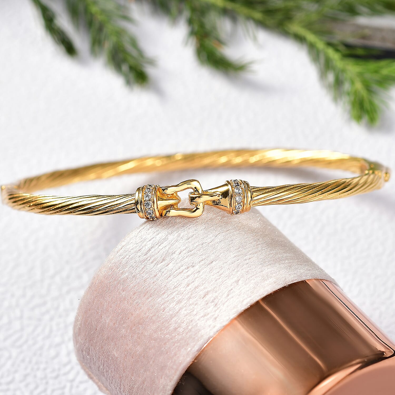 Designer Inspired - White Zircon Full Bangle 8243927 2