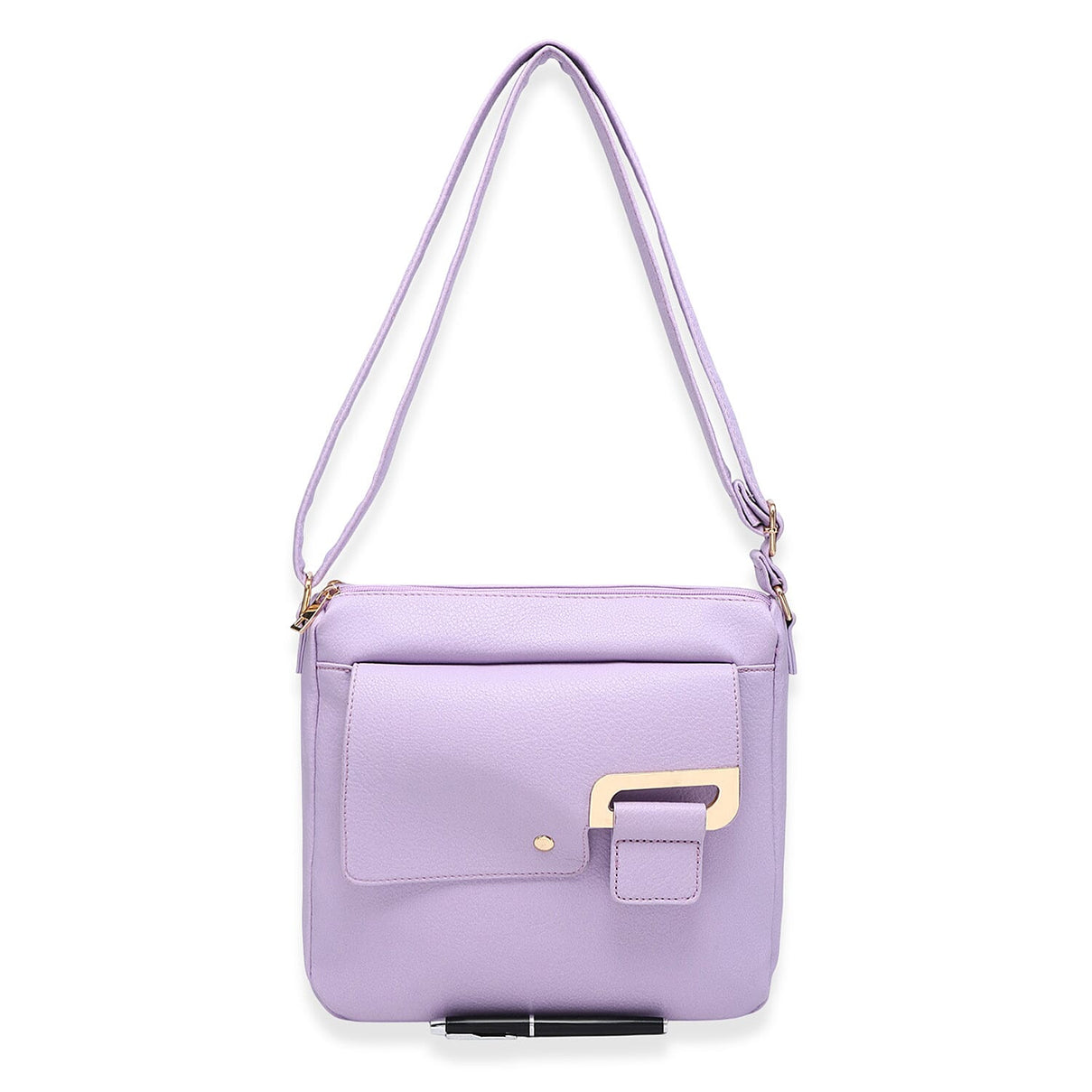 House Of Milano Everyday Crossbody Bag with Flap Closure - Lilac 8122687 0