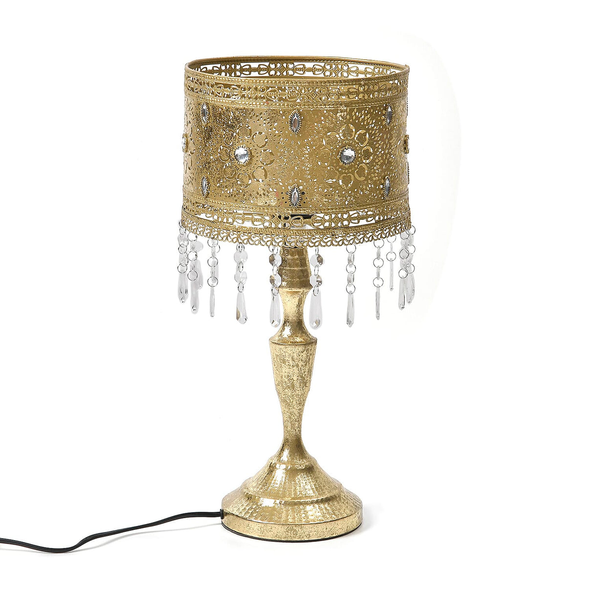 Table Lamp One Size- Brass &amp; Multicolor 7849028 0