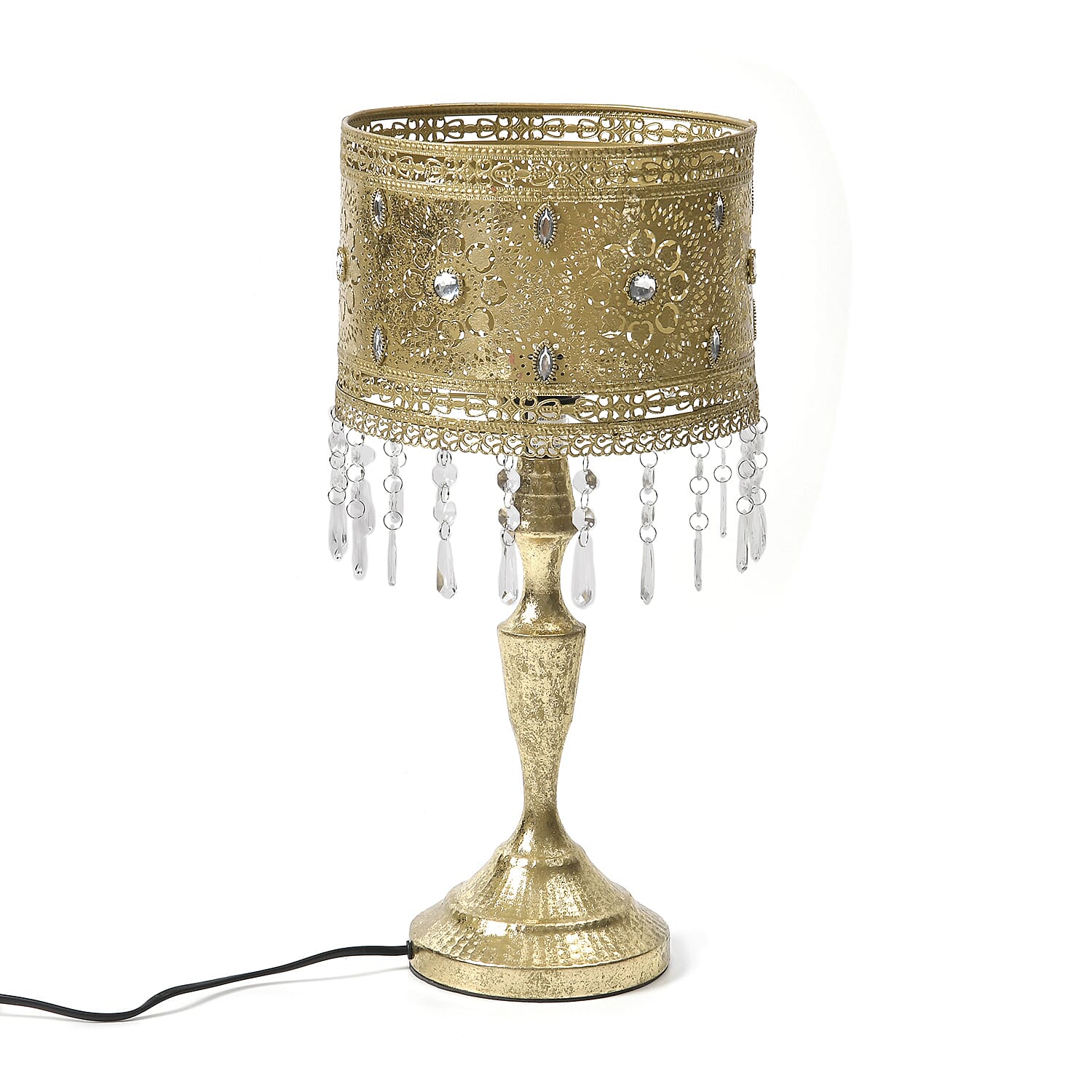 Table Lamp One Size- Brass &amp; Multicolor 7849028 0