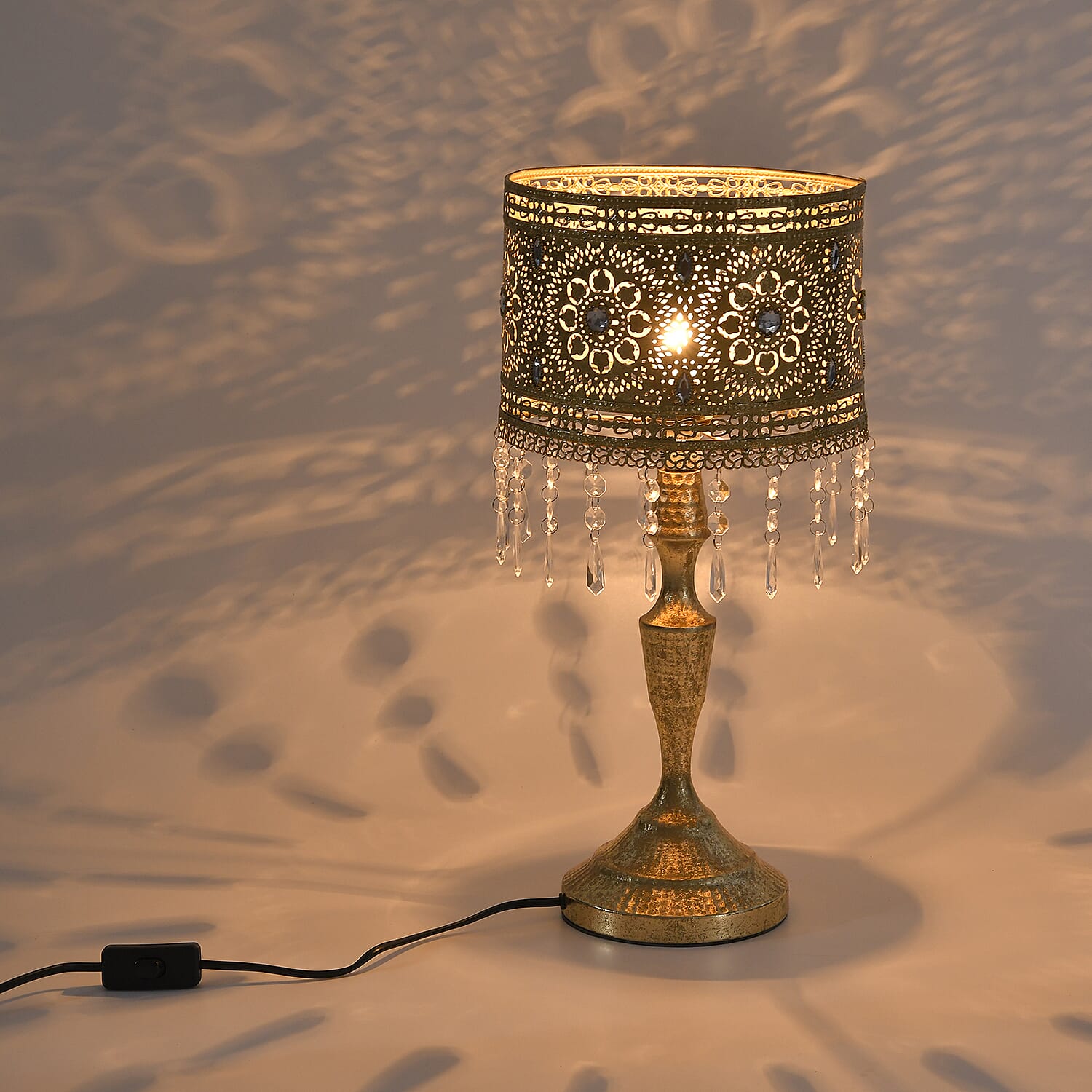 Table Lamp One Size- Brass &amp; Multicolor 7849028 2