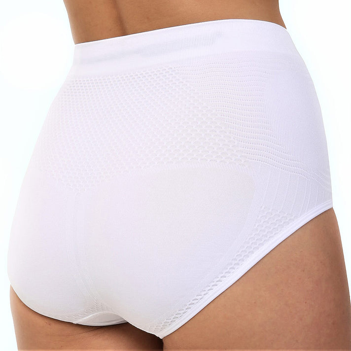 Exquisite Elegance Seamless High Waist Tummy Control Brief (Size L, 14 To 16) - White 8505323 2