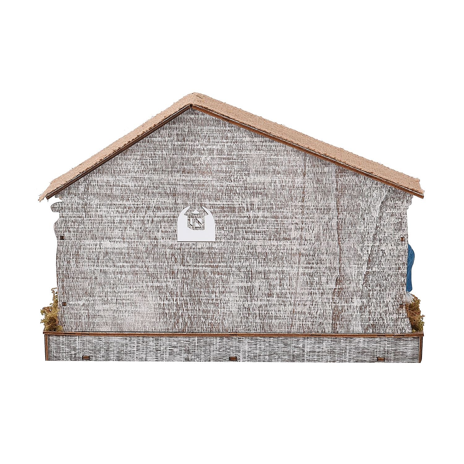Exquisite Wood House Decoration with 7 LED Lights (Size 29x7x21 Cm) - Nativity 8883476 5