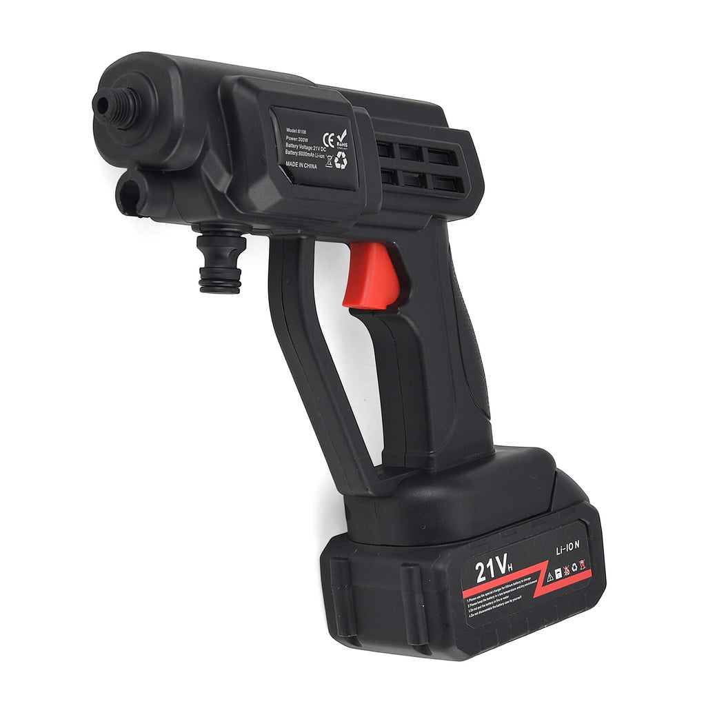 Livmore Handheld Cordless Pressure Washer - 26 bar Pressure for strong water flow. Up To 30 Min Cordless Charge  Black
