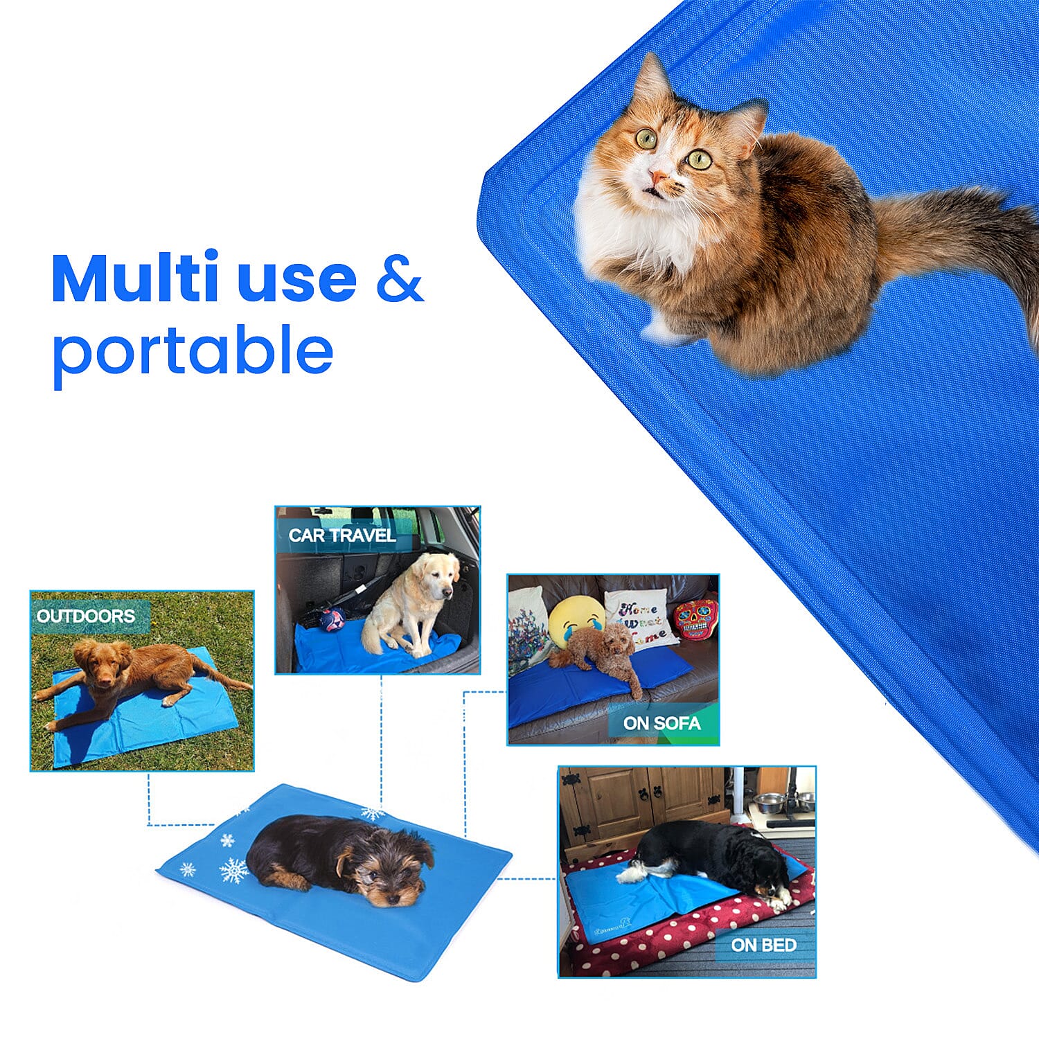Homesmart - Pet Summer Cooling Pad For Dogs &amp; Cats (Size 90x50 Cm) 8931702 3
