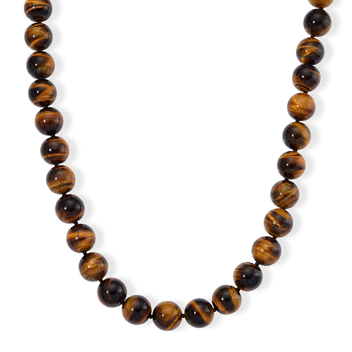 Extremely Rare Size  - AAA Yellow Tigers Eye Necklace (Size - 20-2 Ext) in Rhodium Overlay Sterling Silver 800.00 Ct. 8185302 1