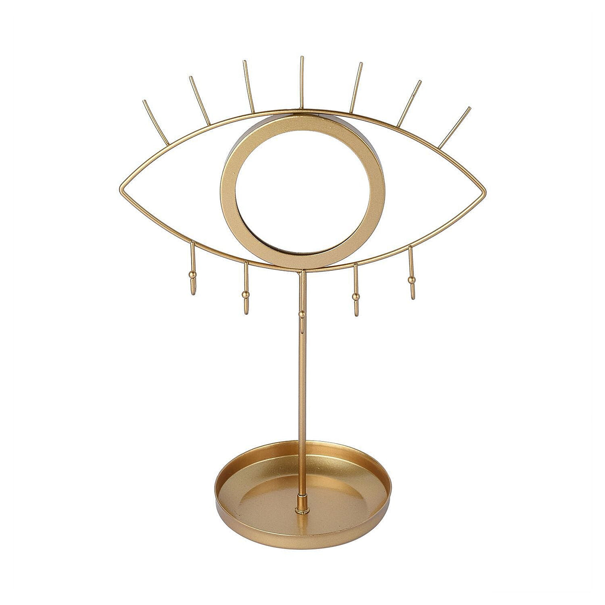 Eye Design Jewellery Rack with Mirror (Size 32x23x12 Cm) - Gold 6726220 0