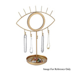 Eye Design Jewellery Rack with Mirror (Size 32x23x12 Cm) - Gold
