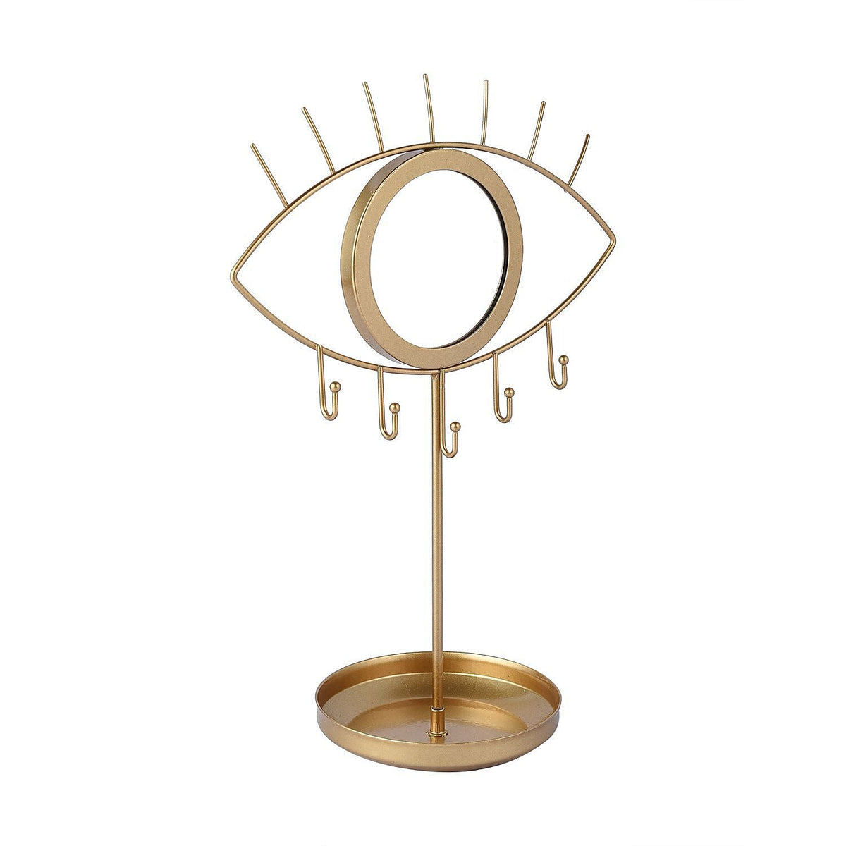 Eye Design Jewellery Rack with Mirror (Size 32x23x12 Cm) - Gold 6726220 2