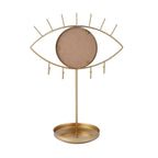 Eye Design Jewellery Rack with Mirror (Size 32x23x12 Cm) - Gold