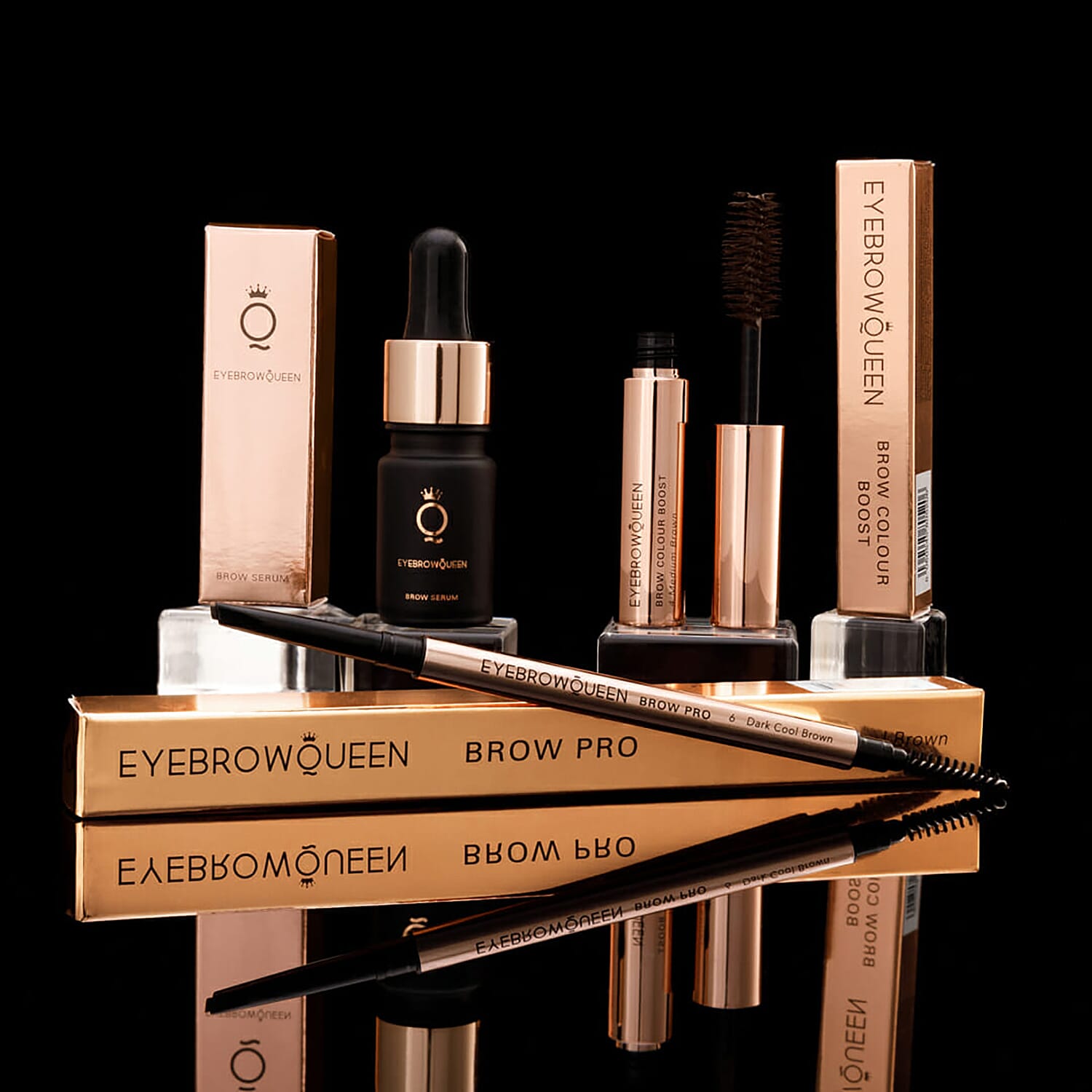 Eyebrow Queen Bundle Eyebrow Serum, Colour Boost and Free Brow Pro - Bronde (Neutral) 8883083 4