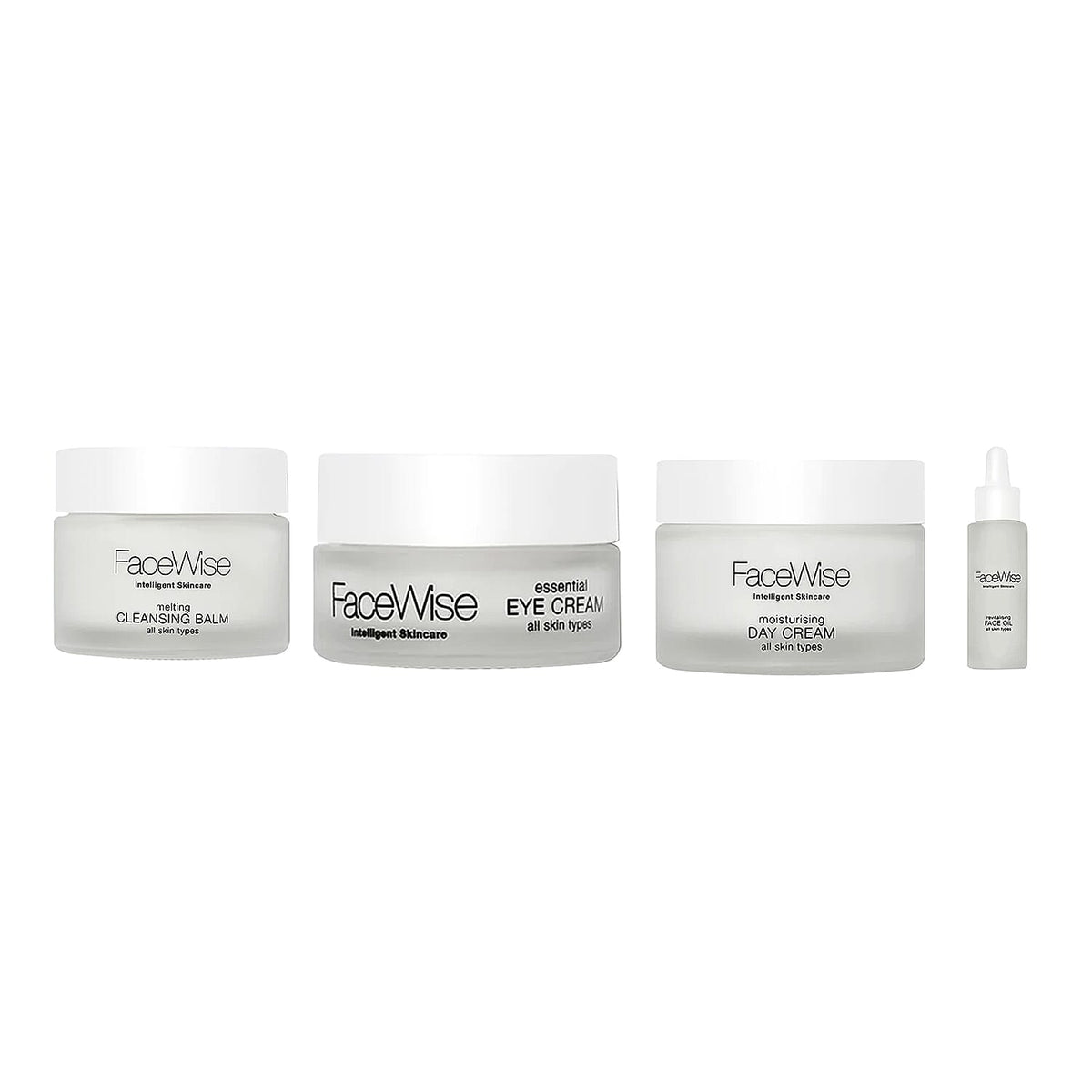 FaceWise Value Bundle (Incl. Essential Eye Cream, Moisturising Day Cream, Revitalising Face Oil, Melting Cleansing Balm) 7677037 0