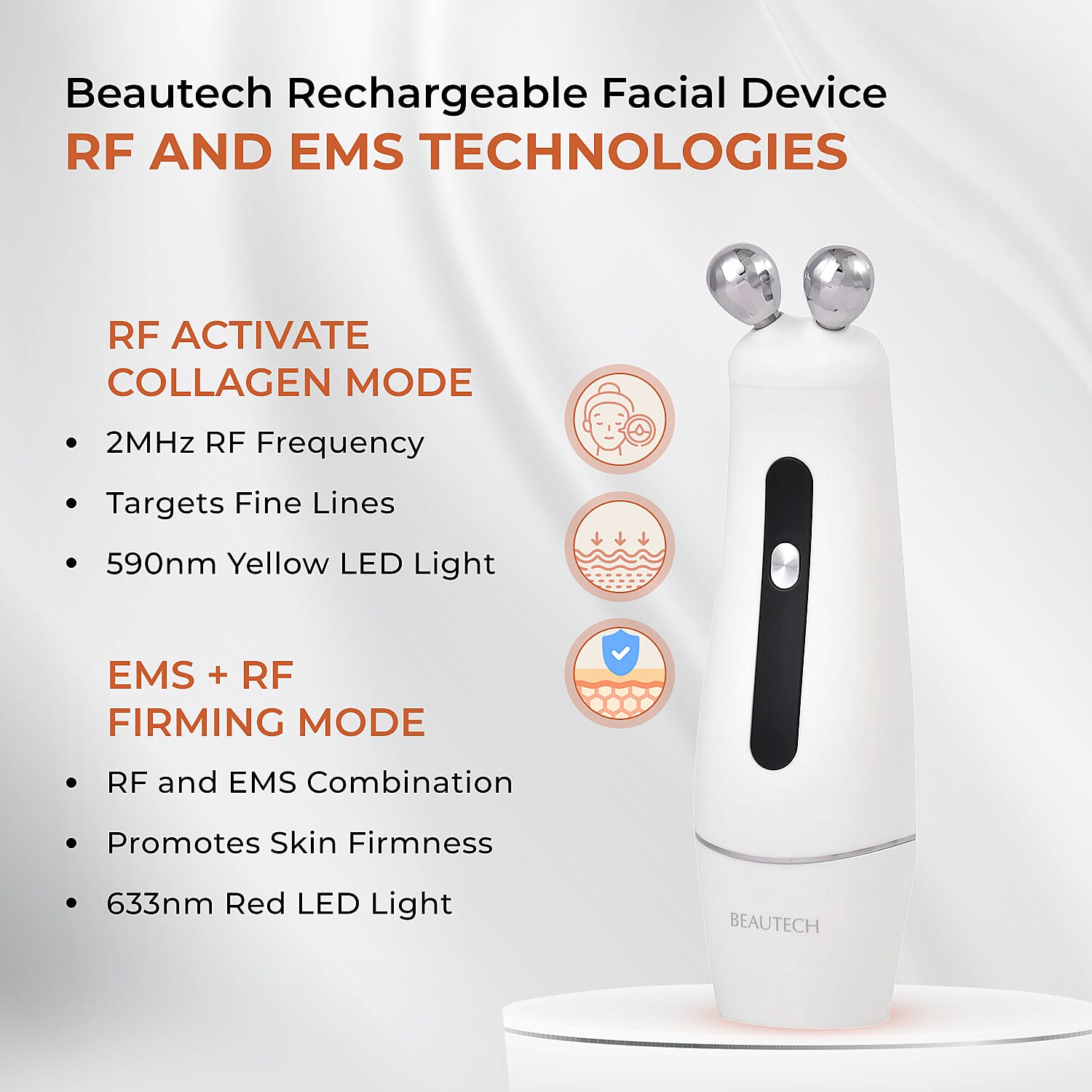 Beautech Rechargeable Facial Device with RF and EMS 7272067 2