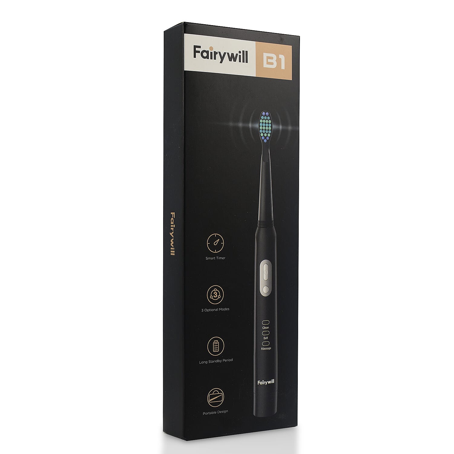 Fairywill Sonic Toothbrush With 3 Modes, Smart Timer - 2 Heads 7637716 8