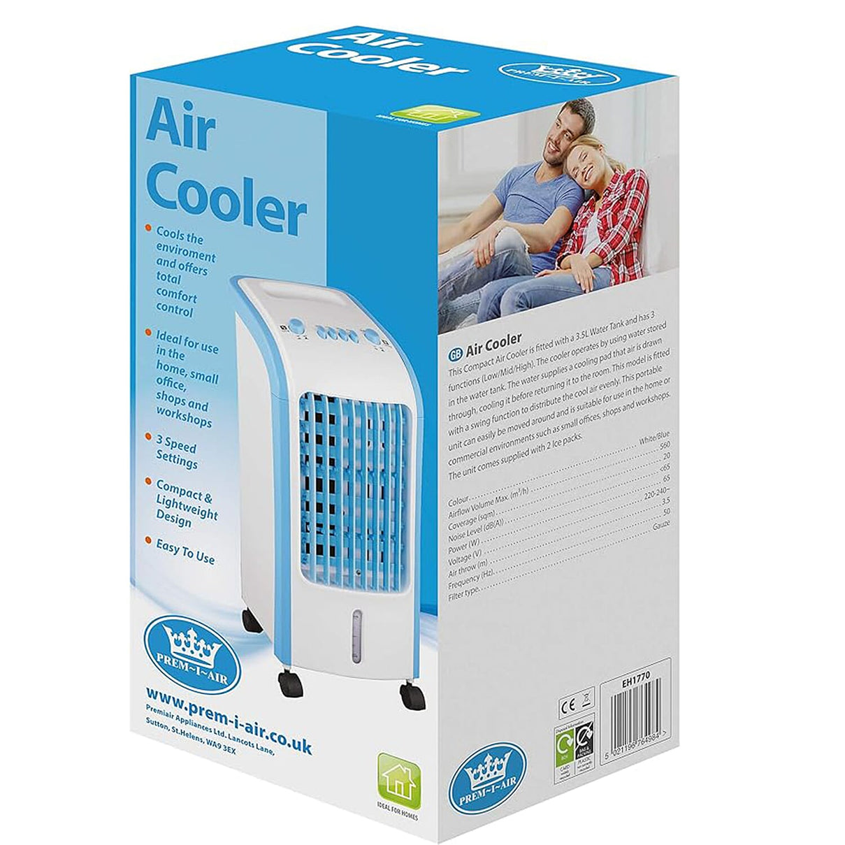Prem-I-Air Air Cooler with 3 Speed Settings 7834308 3