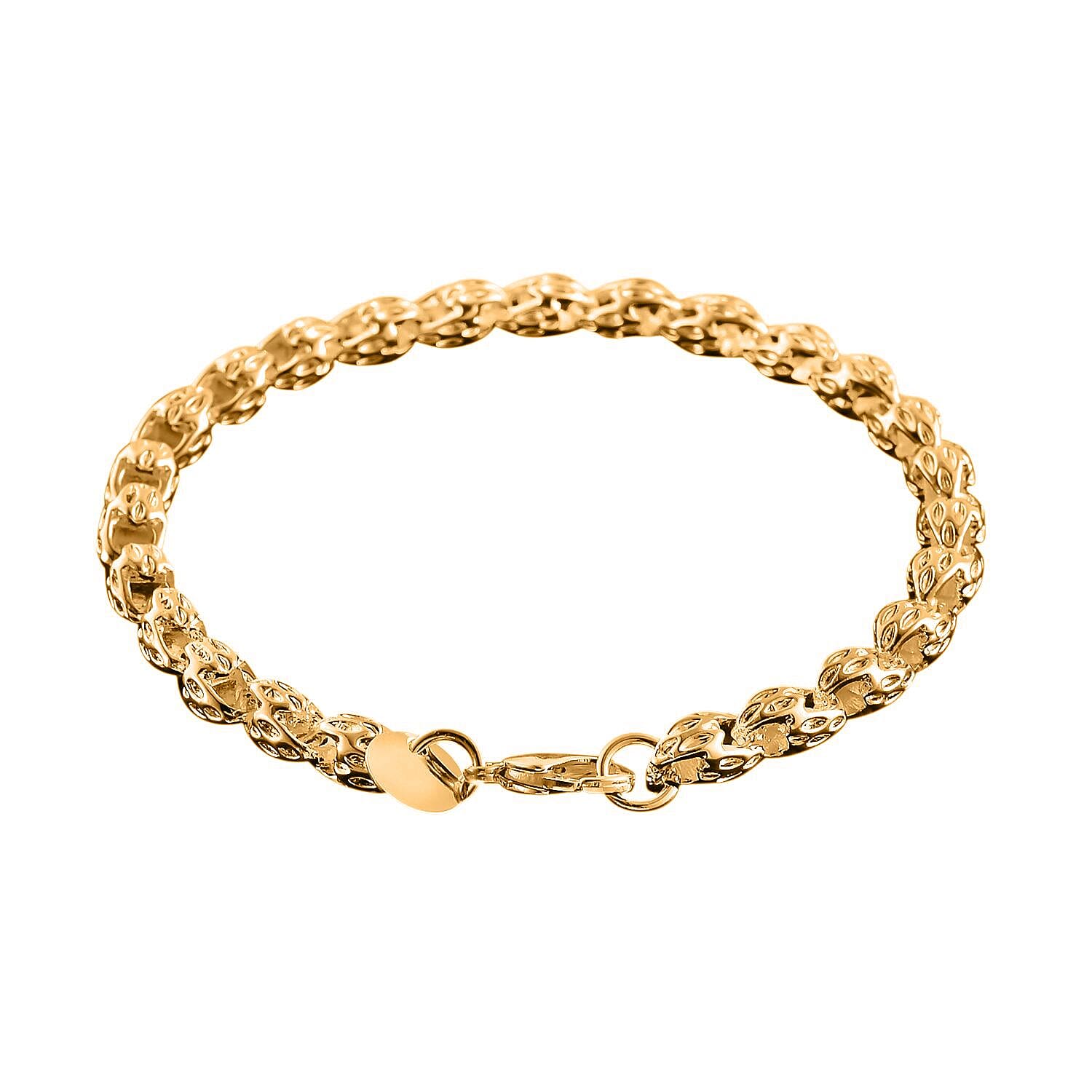 Designer Inspired Link Chain Bracelet (Size - 7.5) with Lobster Clasp in Yellow Gold Tone 8312840 5