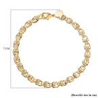 Rope Link Chain Bracelet (Size - 7.5) in Yellow Gold Tone