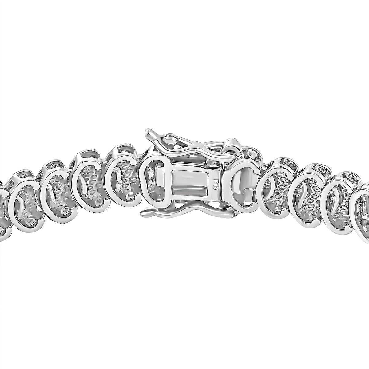 Bracelet With Lock Box in White Tone (Size - 7) 7886228 3
