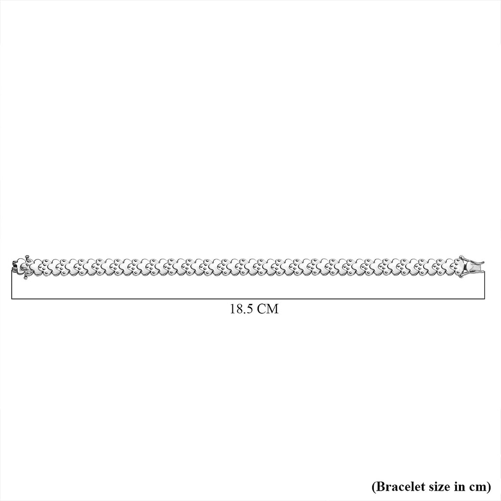 Fancy Bracelet With Lock Box In White Tone (Size - 7.5)