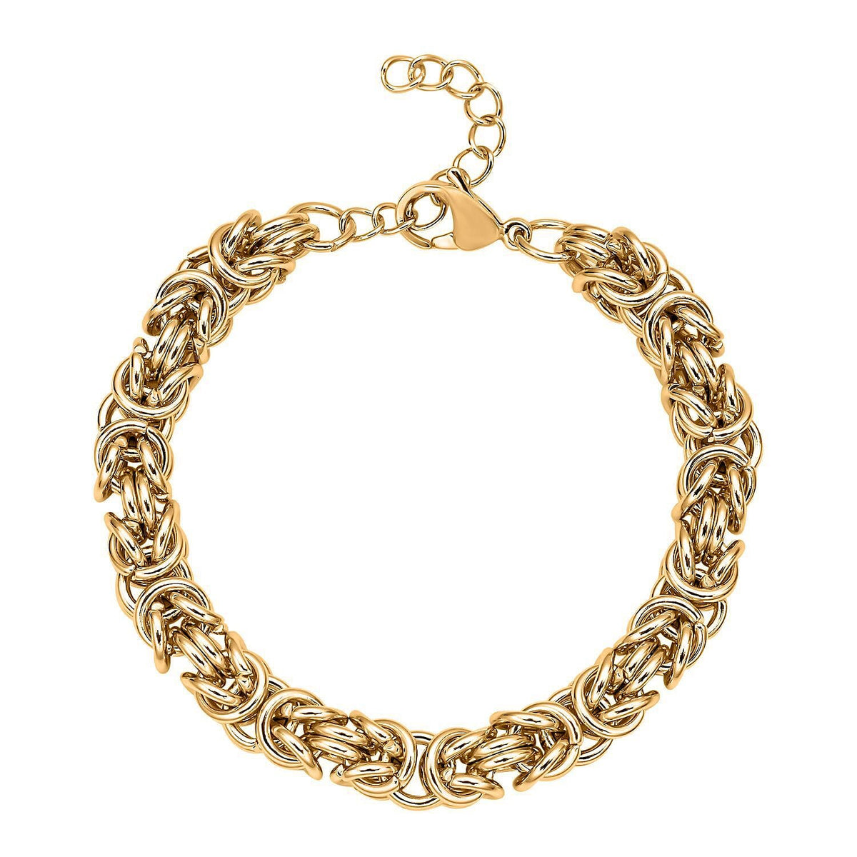 Byzantine Link Bracelet (Size 8) in Yellow Gold Plated 8308594 0