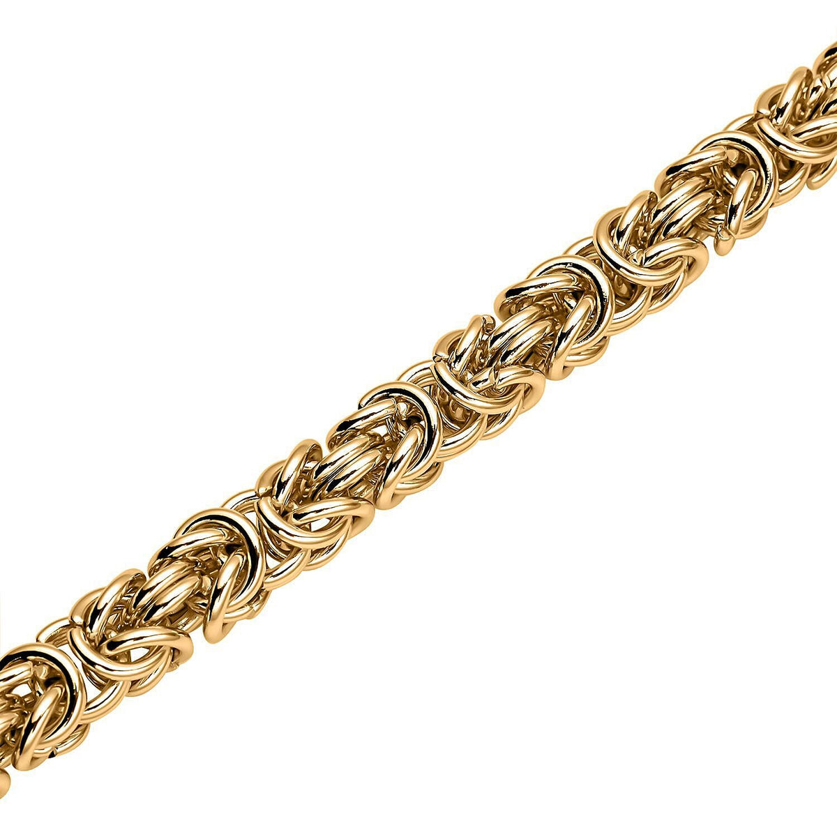 Byzantine Link Bracelet (Size 8) in Yellow Gold Plated 8308594 6