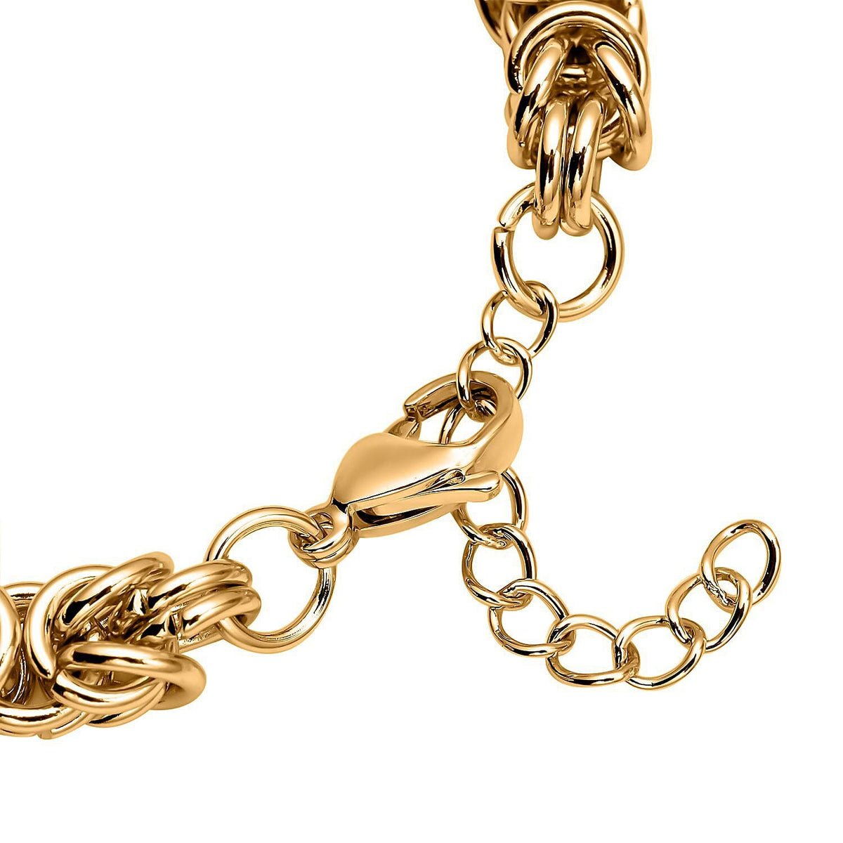 Byzantine Link Bracelet (Size 8) in Yellow Gold Plated 8308594 7