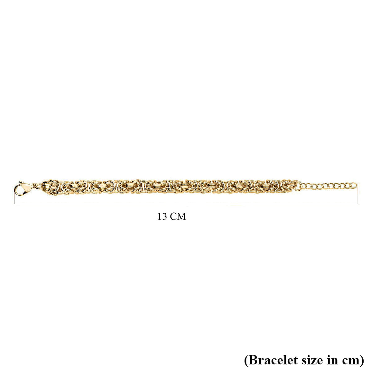 Byzantine Link Bracelet (Size 8) in Yellow Gold Plated 8308594 8