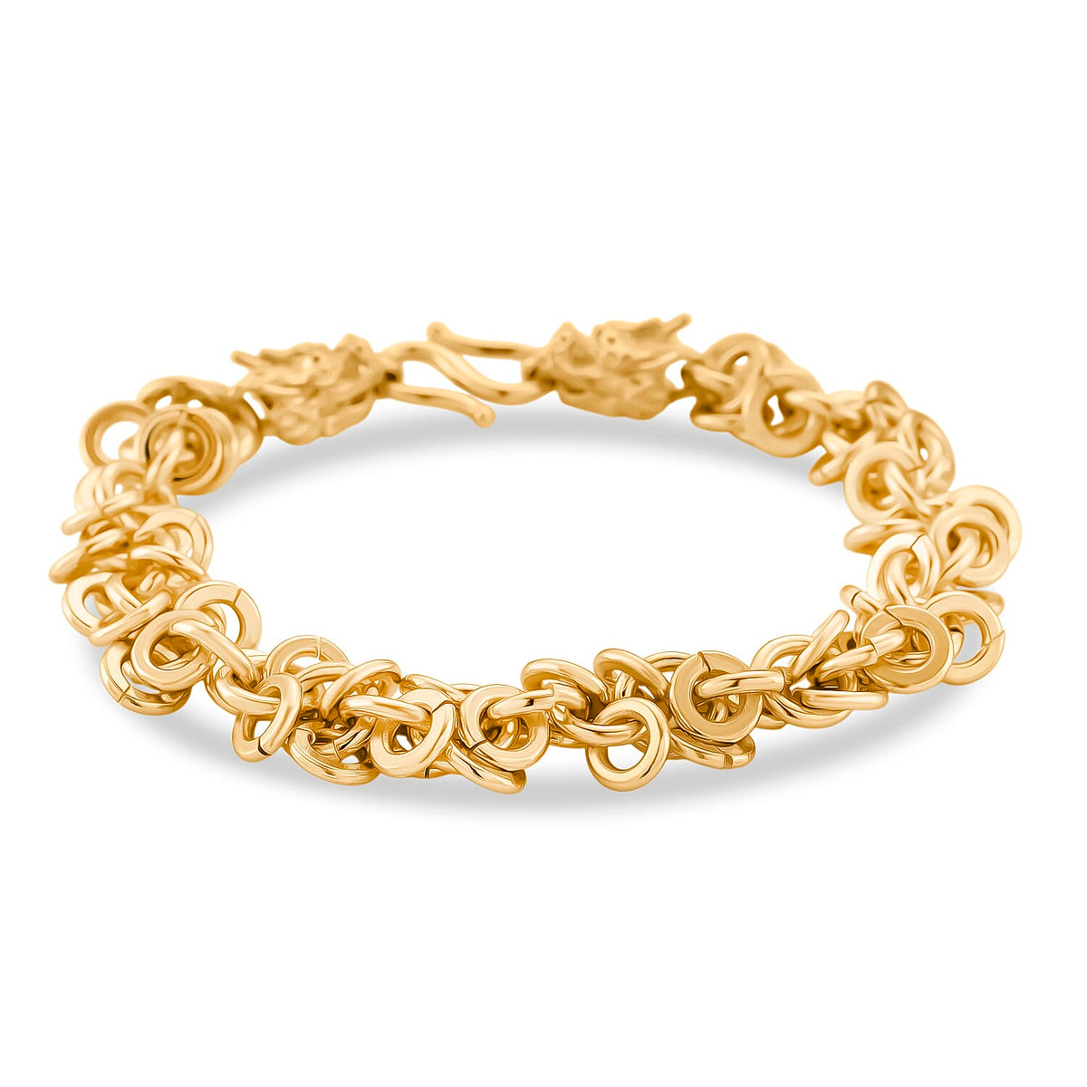 Designer Inspired - Double Dragon Head Bracelet (Size - 8) V32513863 4