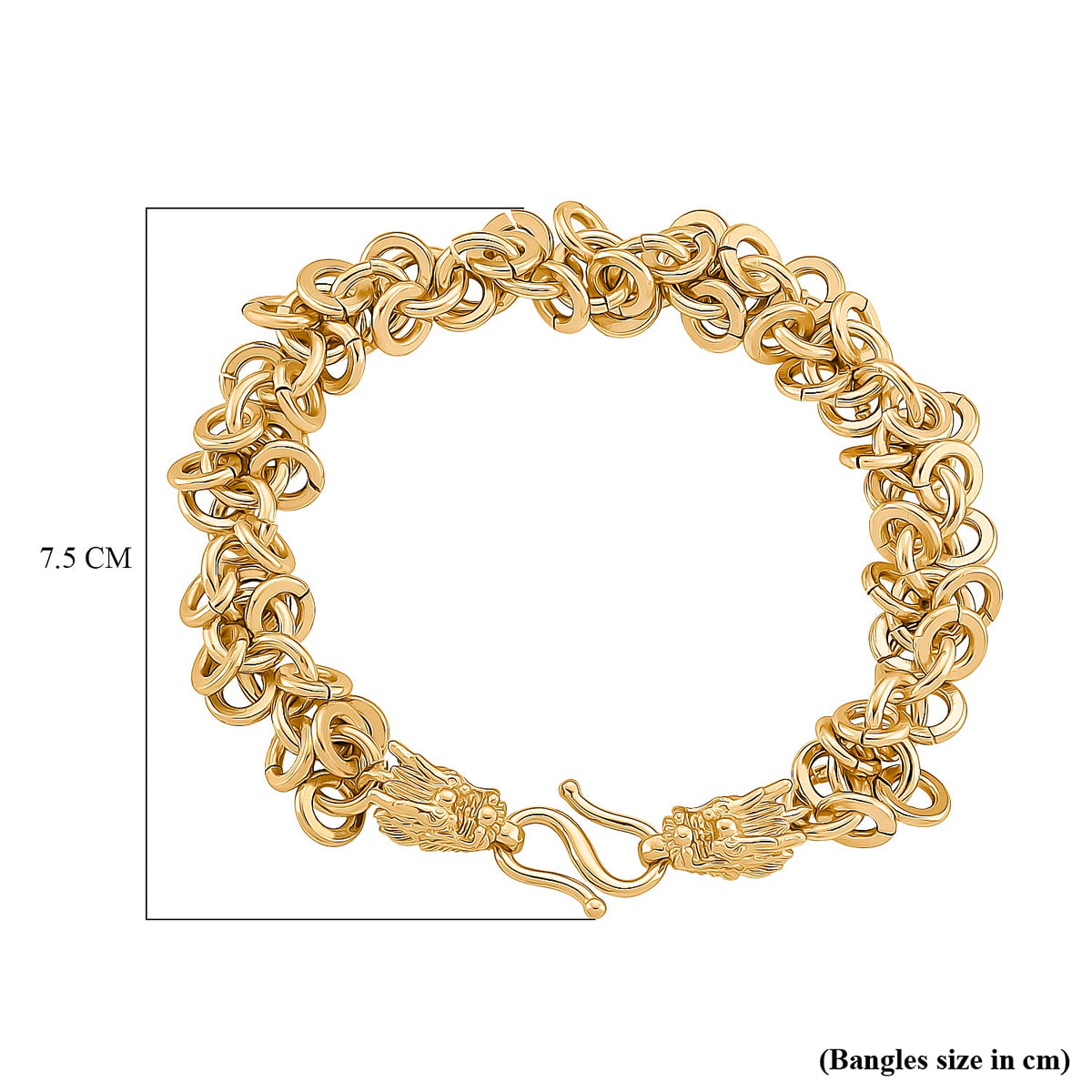 Designer Inspired - Double Dragon Head Bracelet (Size - 8) V32513863 6