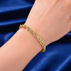 Rope  Bracelet (Size - 8) in Yellow Gold Tone