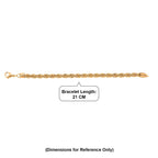 Rope  Bracelet (Size - 8) in Yellow Gold Tone