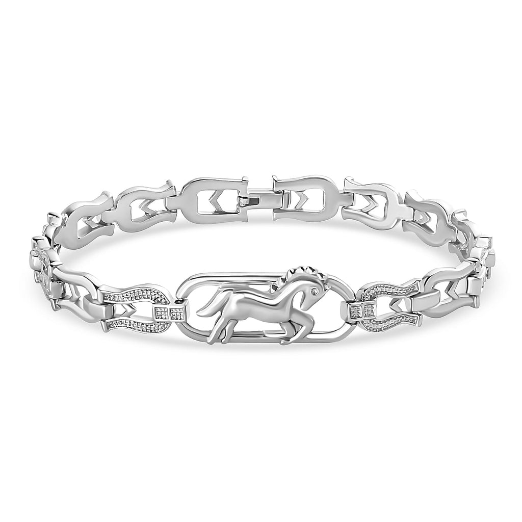 Designer Inpired - Shimmering Horse Bracelet (Size - 8)