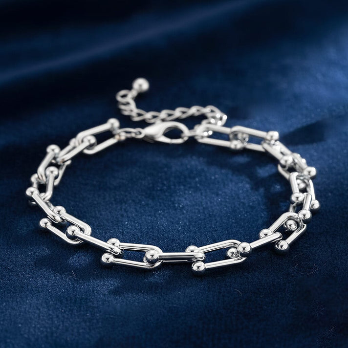 DESIGNER INSPIRED - INDUSTRIAL Bracelet in Silver Tone (Size - 8+2 Inch Ext) 8350652 2