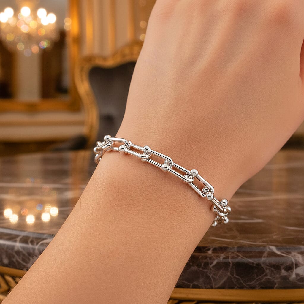 DESIGNER INSPIRED - INDUSTRIAL Bracelet In silver tone (Size - 8-2 Inch Ext) 8350652 3