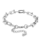 DESIGNER INSPIRED - INDUSTRIAL Bracelet In silver tone (Size - 8-2 Inch Ext)
