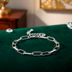 Paperclip Chain Bracelet (Size - 8-2 inch Ext.)