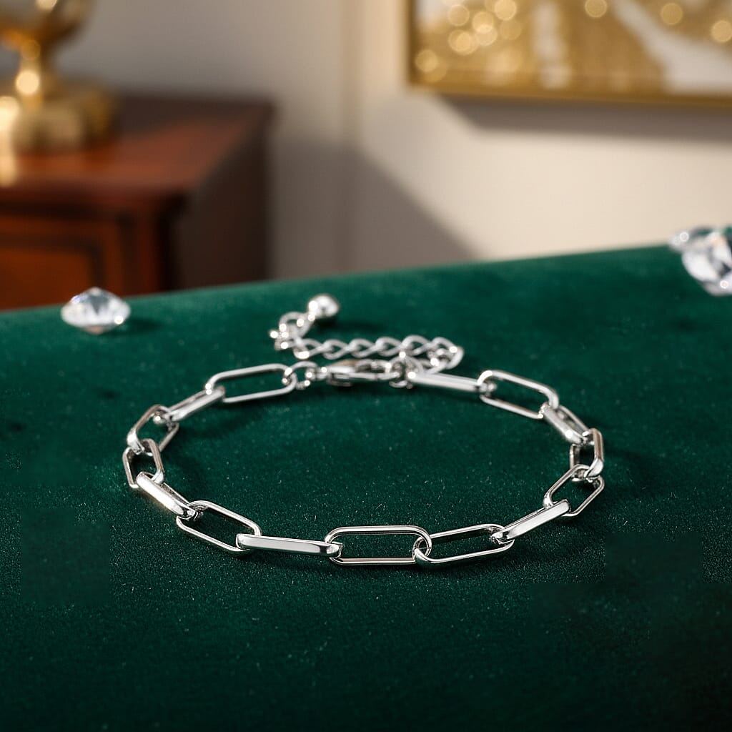 Paperclip Chain Bracelet (Size - 8-2 inch Ext.) 8350654 2