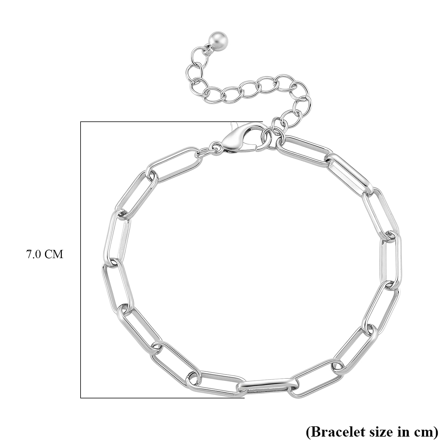Paperclip Chain Bracelet (Size - 8-2 inch Ext.) 8350654 6