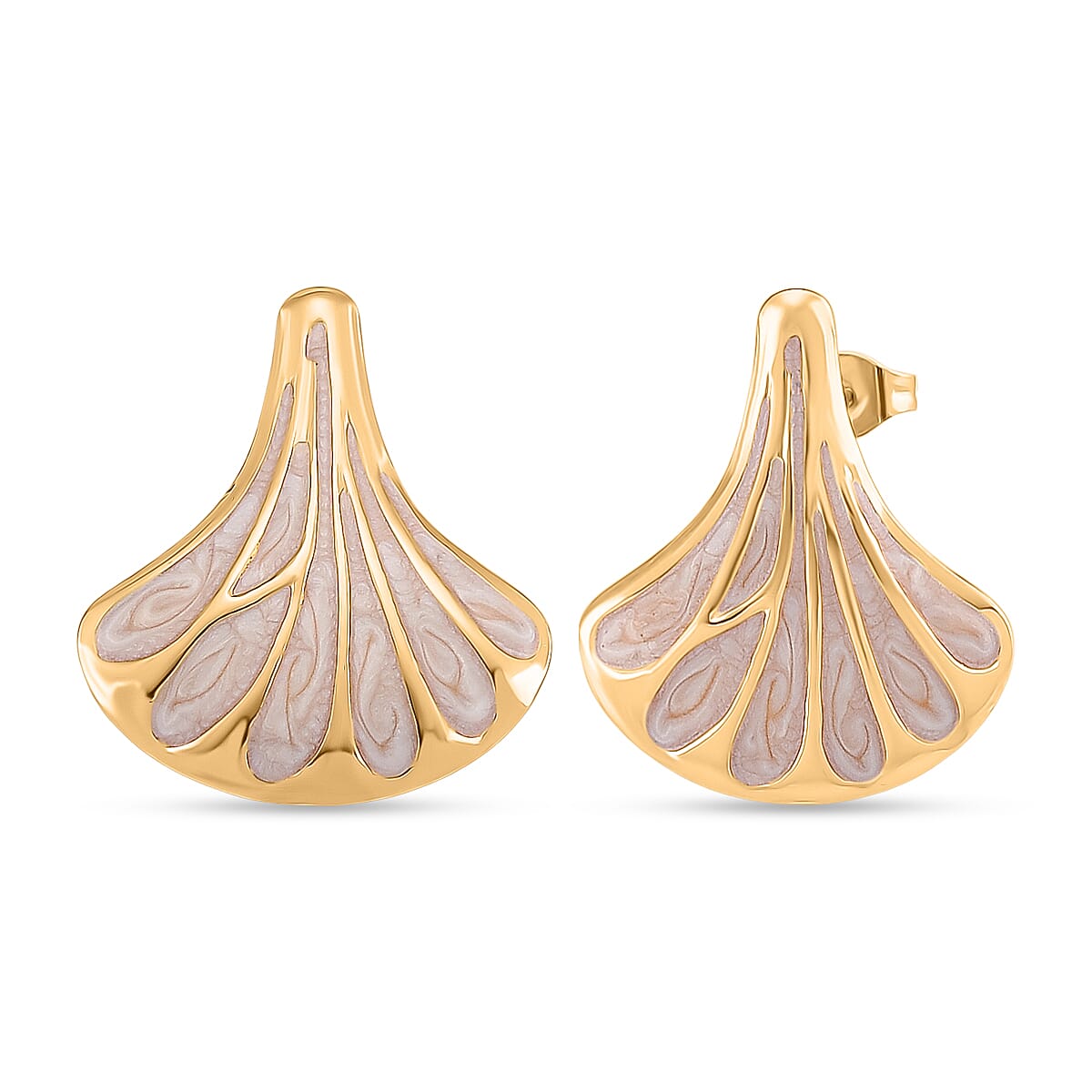 Enamel Earring with Push Back in Yellow Gold Plated 8251593 0