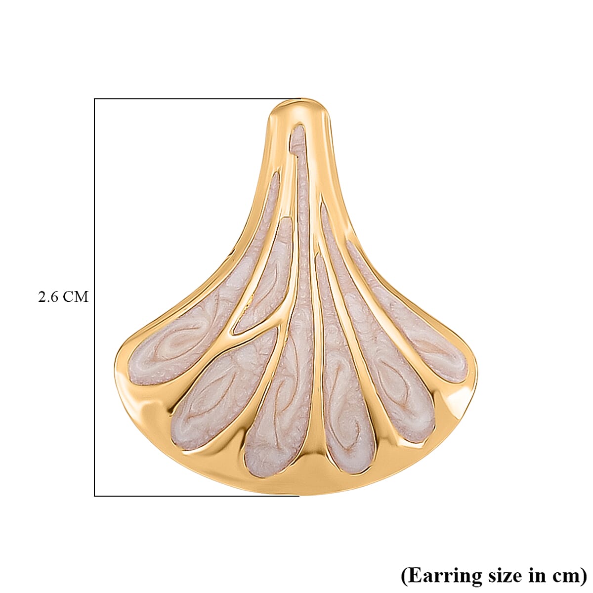 Enamel Earring with Push Back in Yellow Gold Plated 8251593 6