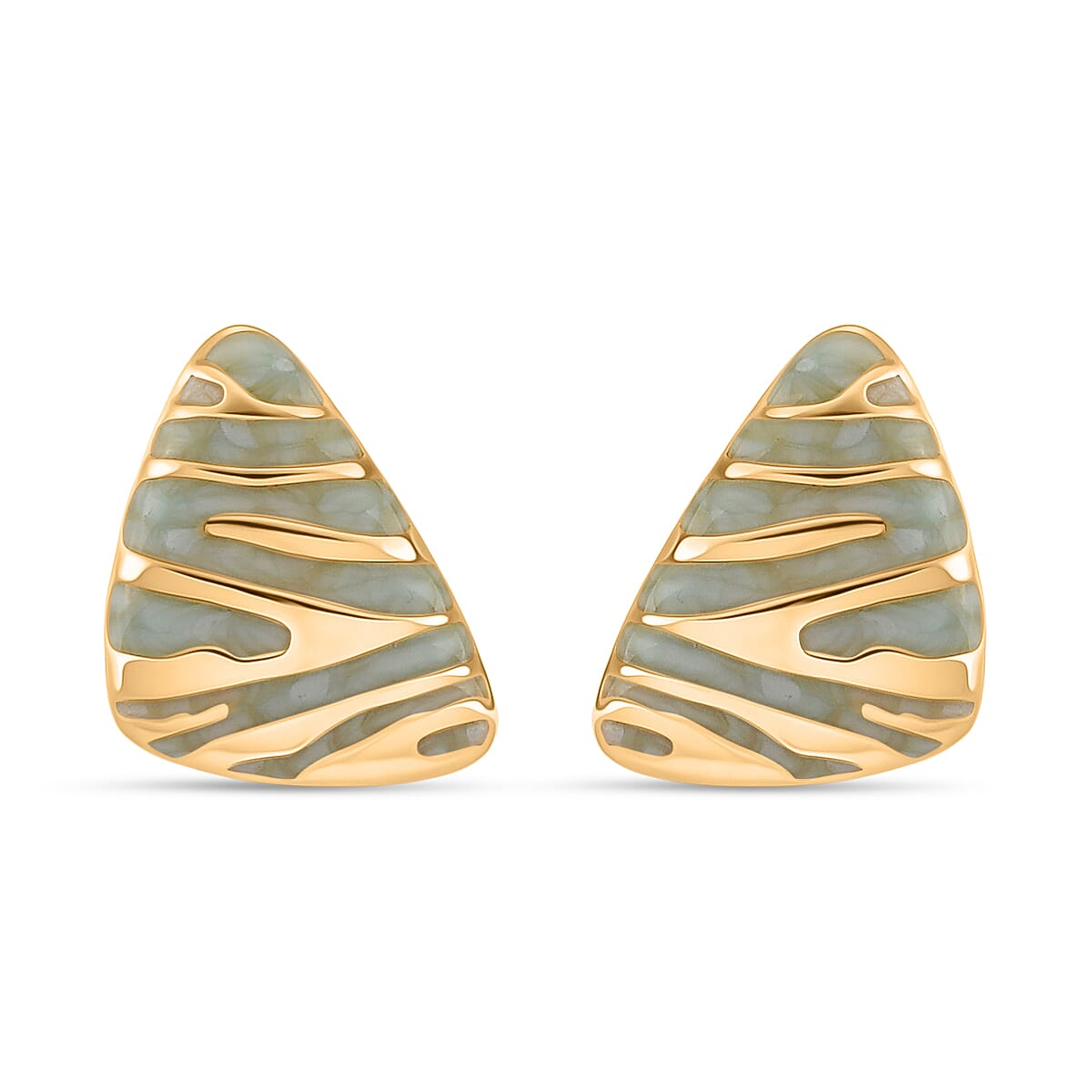Enamel Earring with Push Back in Yellow Gold Plated 8251595 0