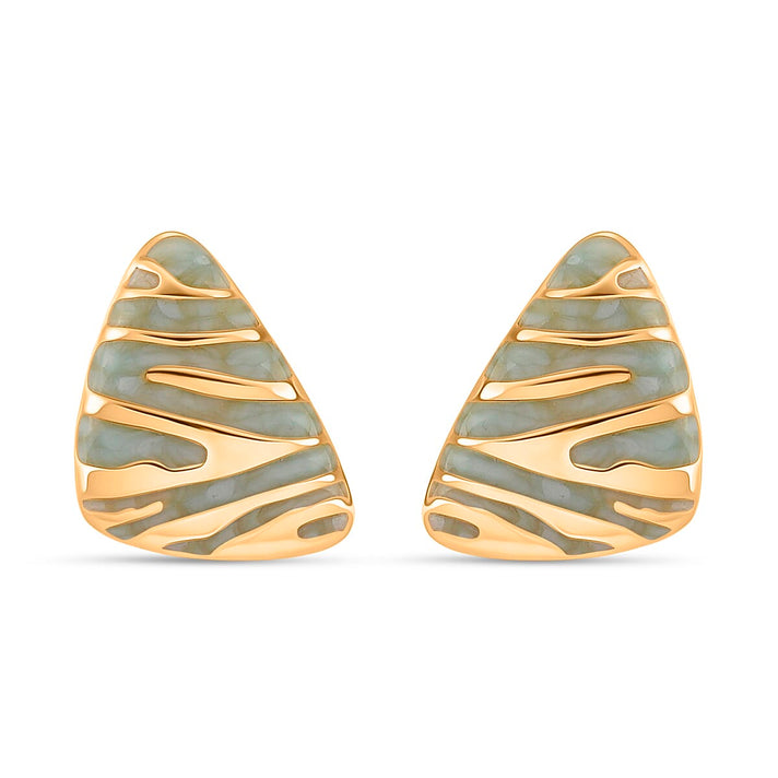 Enamel Earring with Push Back in Yellow Gold Plated 8251595 1