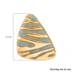 Enamel Earring with Push Back in Yellow Gold Plated