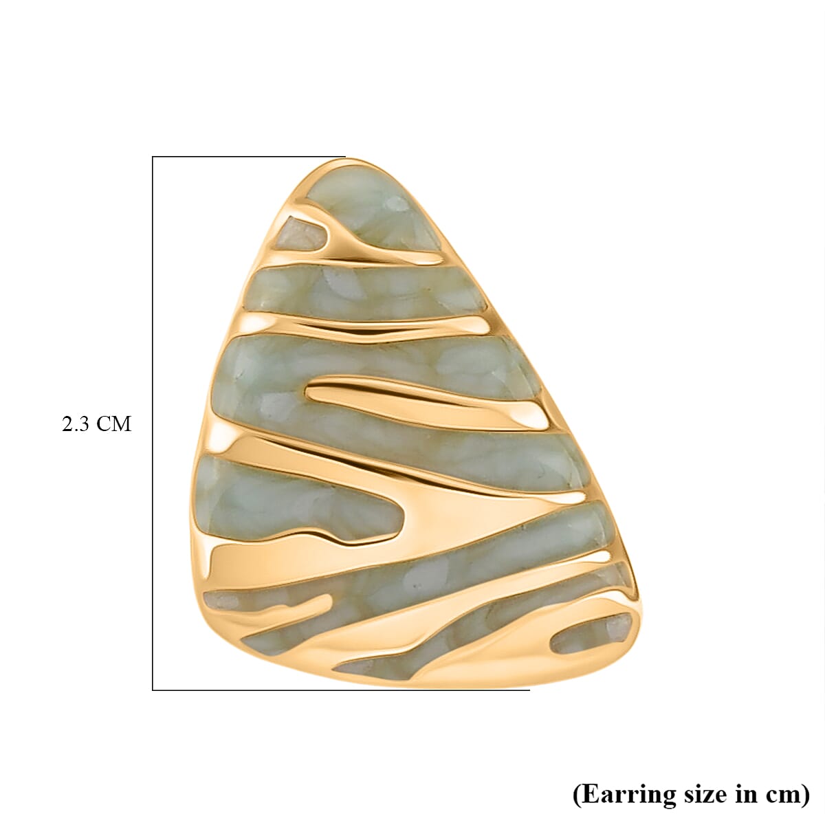 Enamel Earring with Push Back in Yellow Gold Plated 8251595 5
