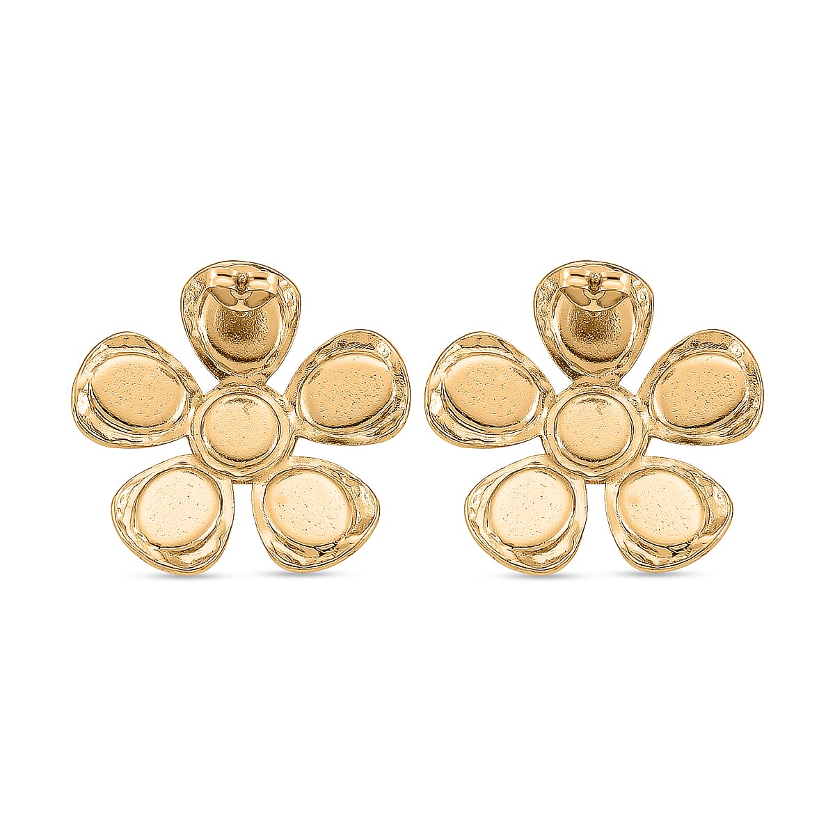 Enamel Earring with Push Back in Yellow Gold Plated 8251604 4