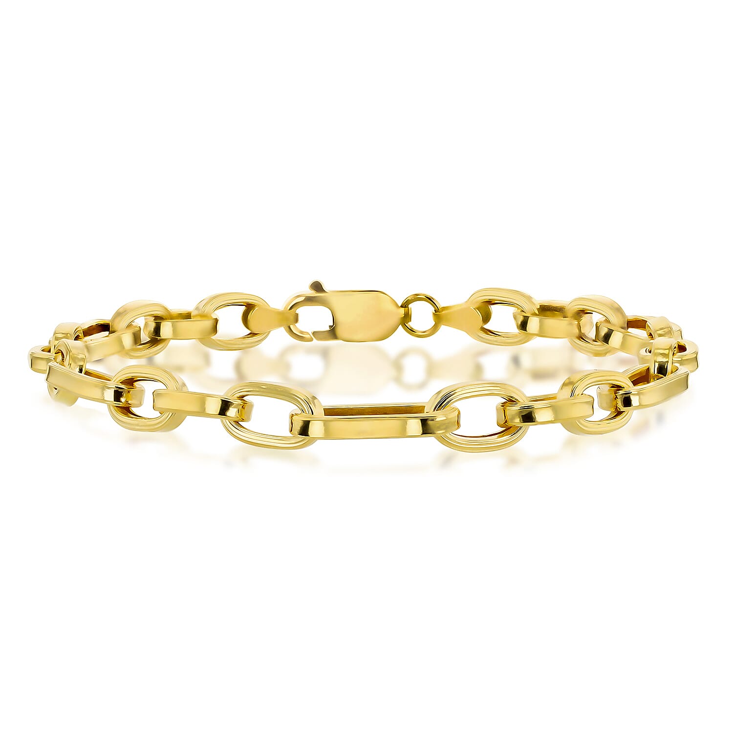 Fancy Figaro Bracelet in 9K Yellow Gold 7.5 Inch 7567355 0