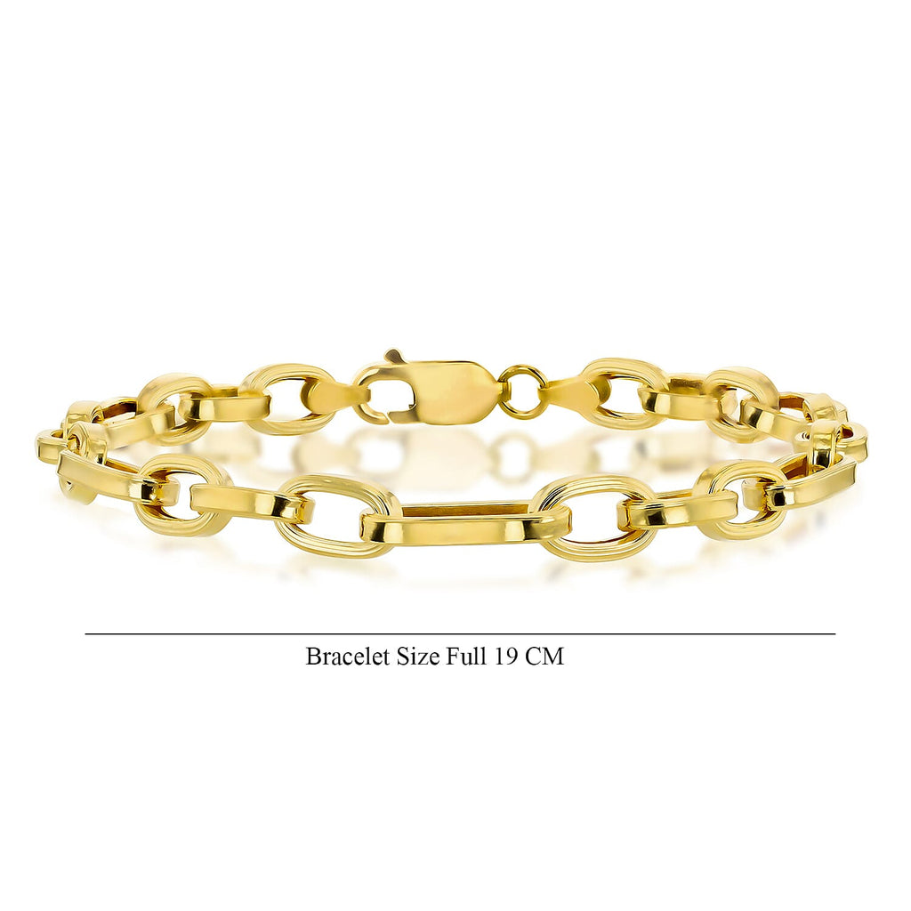9K Yellow Gold  Bracelet (Size - 7.5),  Gold Wt. 5.1 Gms